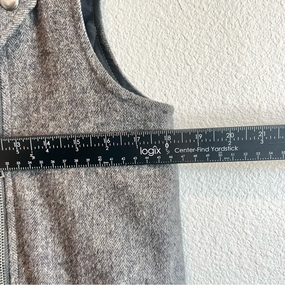 Banana Republic Herringbone Wool Blend Zip Vest Womens Size Small Gray Classic - Picture 6 of 8